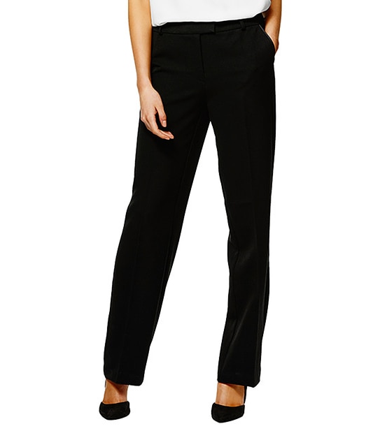 Tailored Wide Leg Pants - Black