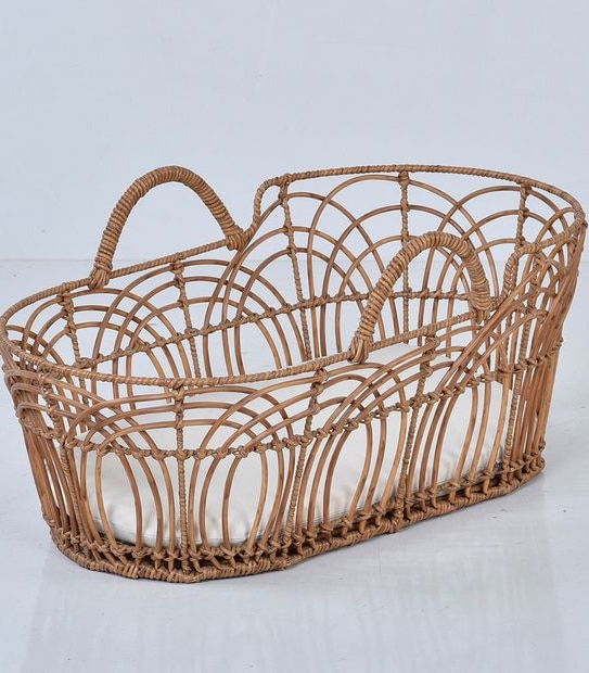 Poly-Rattan Doll Basket Crib