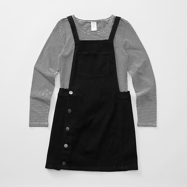 Pinafore & Stripe T-Shirt 2 Piece Set Pinafore & Stripe T-Shirt 2 Piece Set