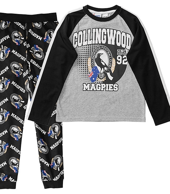AFL Collingwood Magpies Jersey Flannelette Pyjama Set