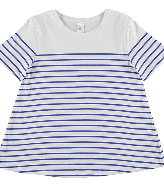 Short Sleeve Swing Cut Stripe Top