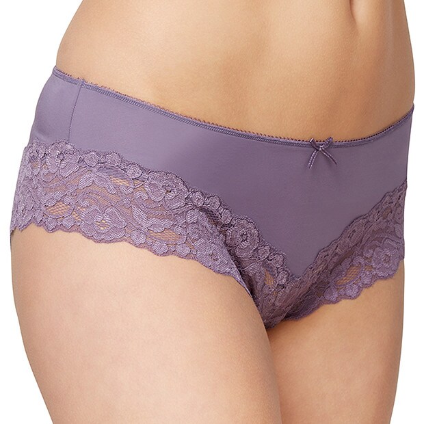 Microfibre Cheeky Cut Bikini Briefs - Purple Microfibre Cheeky Cut Bikini Briefs - Purple