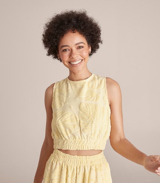 Lily Loves Terry Crop Tank Top