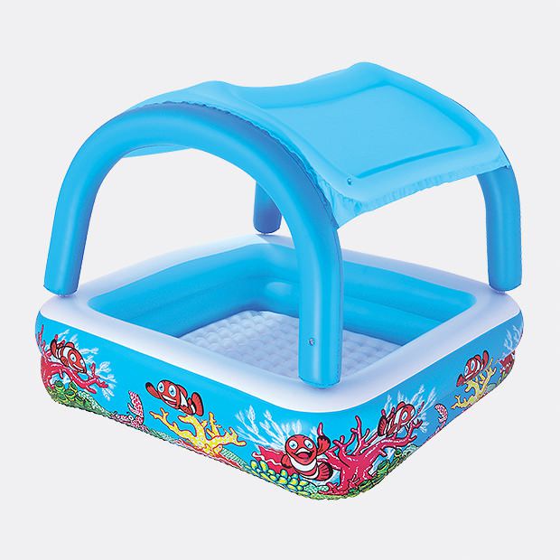 inflatable pool with shade