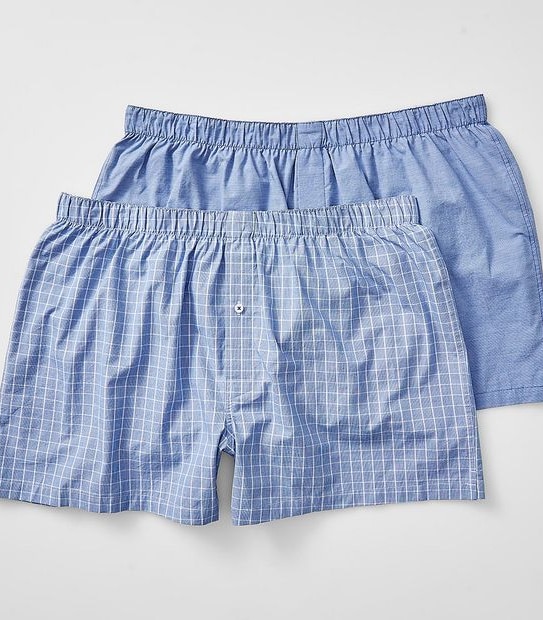 Maxx Plus 2 Pack Woven Boxers - Blue