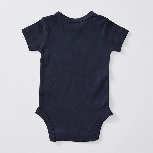 essentials Baby Short Sleeve Bodysuit Navy Blue Target Australia