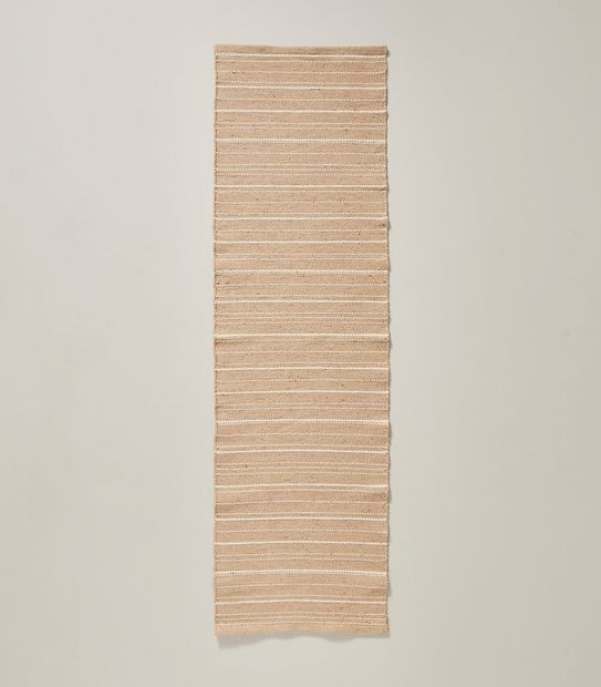 Woven Jute Cotton Stripe Table Runner