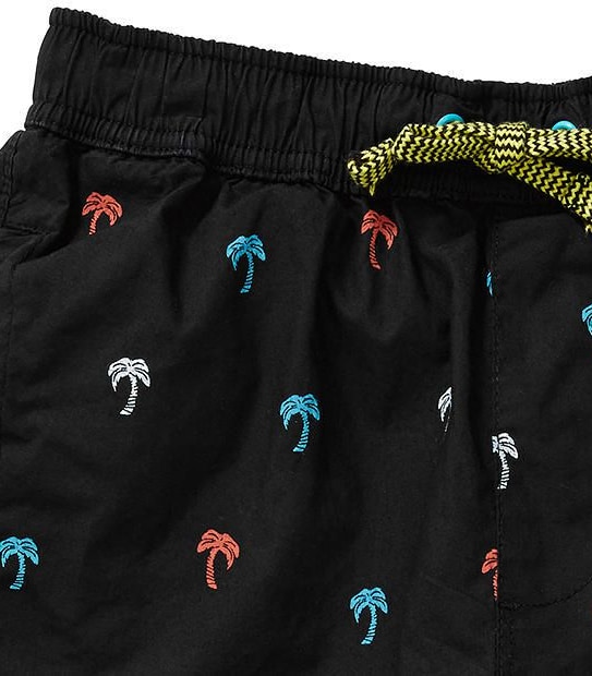 Palm Tree Boardshorts - Black