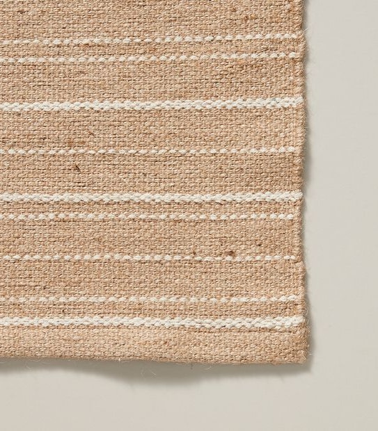 Woven Jute Cotton Stripe Table Runner