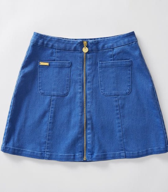 Future You Zip Through Denim Skirt