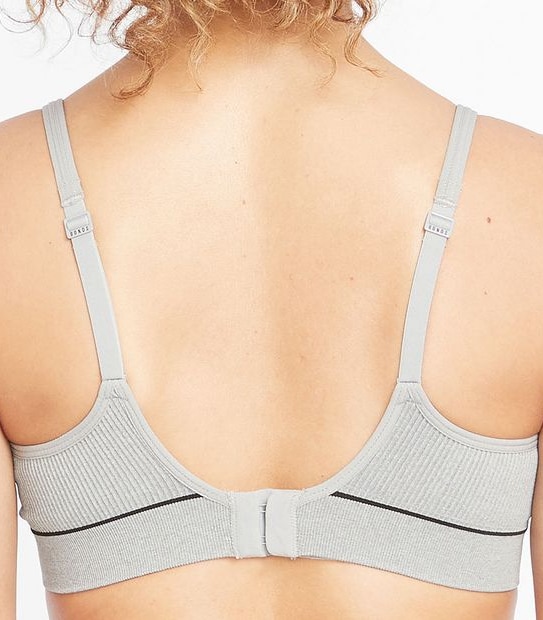 Bonds Retro Rib T-Shirt Crop Bra; Style: YXF7T - Grey Marle