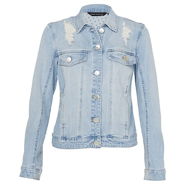 Dannii Minogue Petites Distressed Denim Jacket - Light Blue | Target ...