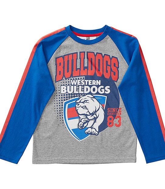 AFL Western Bullodgs Jersey Flannelette Pyjama Set