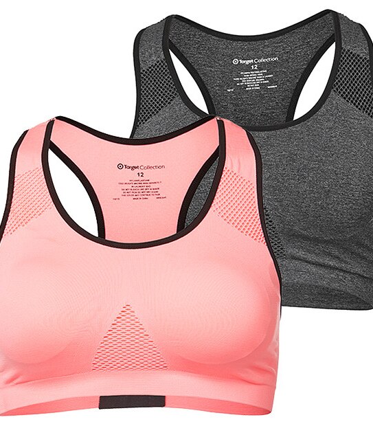 2 Pack Low Impact Sports Bra, Style:T3003