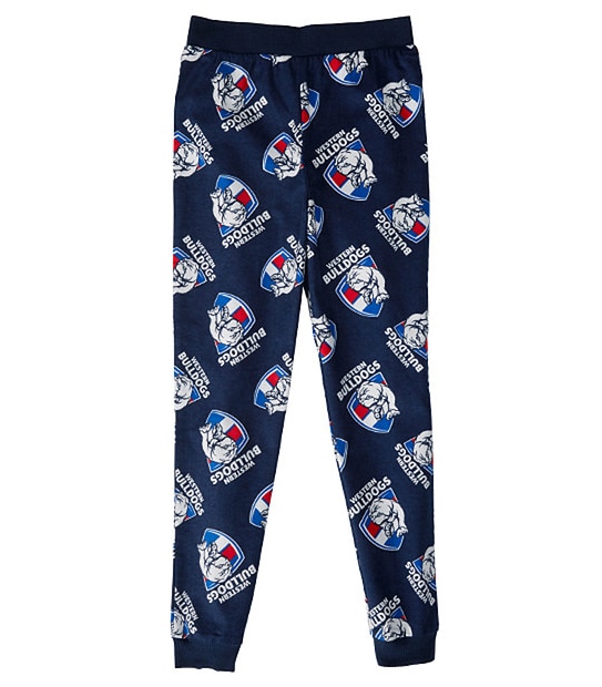 AFL Western Bullodgs Jersey Flannelette Pyjama Set