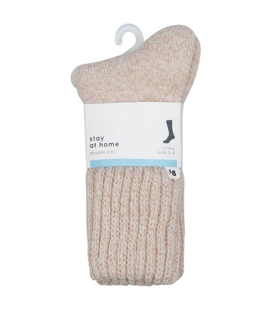 Stay at Home Double Knit Crew Socks