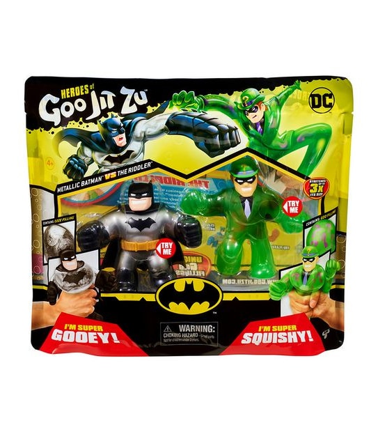 Heroes of Goo Jit Zu DC Versus Pack - Metallic Batman vs The Riddler
