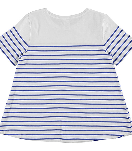 Short Sleeve Swing Cut Stripe Top