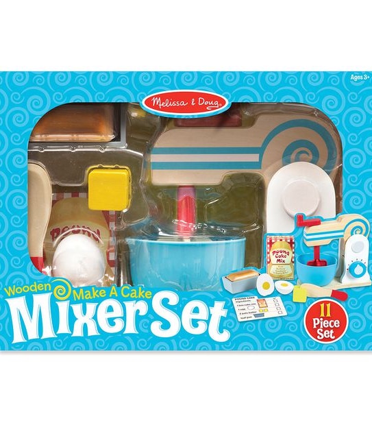Melissa & Doug: Wooden Make-a-Cake Mixer Set