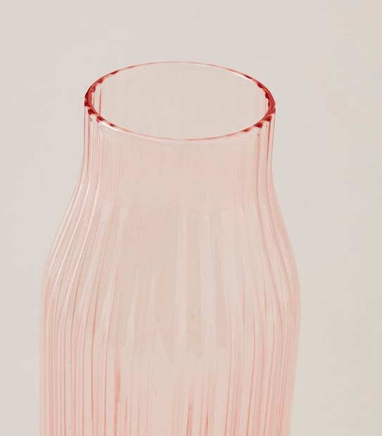 Ribbed Glass Carafe