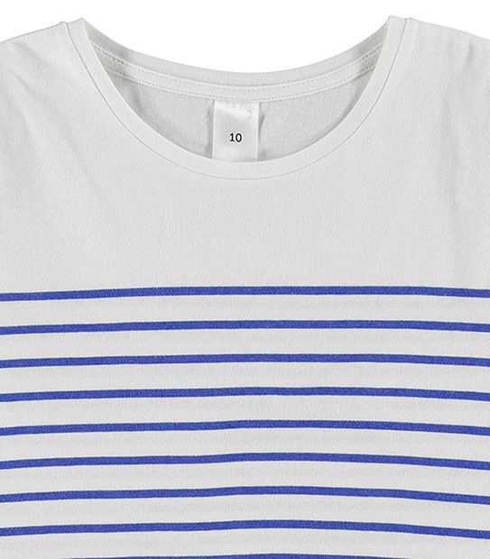 Short Sleeve Swing Cut Stripe Top