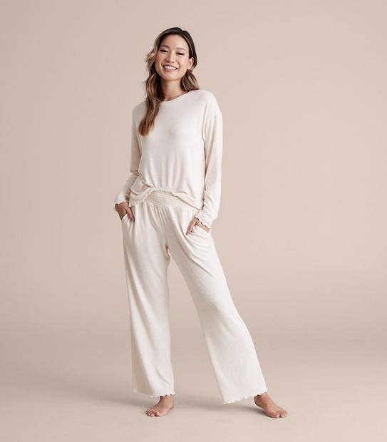 Lily Loves Cosy Slub Wide Leg Sleep Pants
