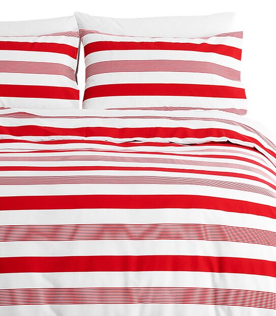 Torbin Stripe Quilt Cover Set - Red 2 of 2