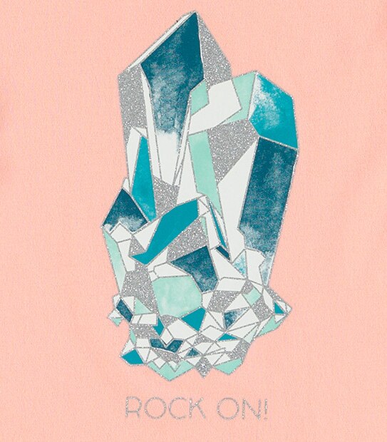 Long Sleeve 'Rock On' Print Top