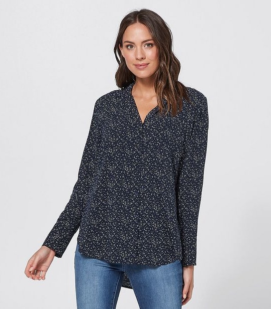 Viv Shirt - Navy Blue Spot