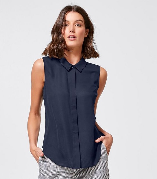 Preview Sonia Relaxed Blouse - Navy Blue