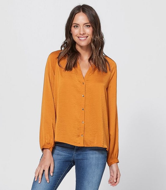 Peasant Blouse - Burnt Orange
