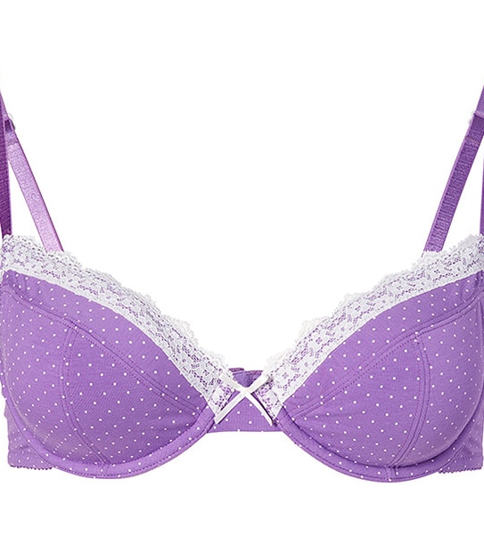 Lily Loves 2 Pack Bras - Purple Spot