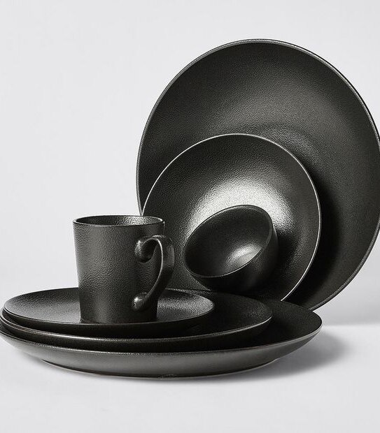 Textured Espresso Pebble Serving Bowl