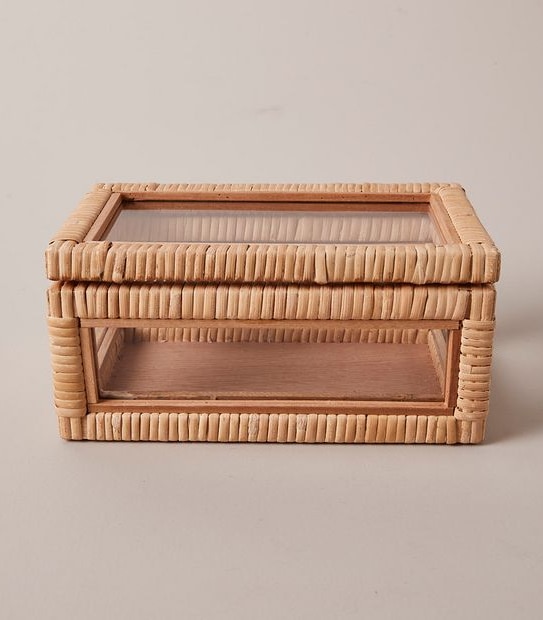 Rattan Jewellery Box