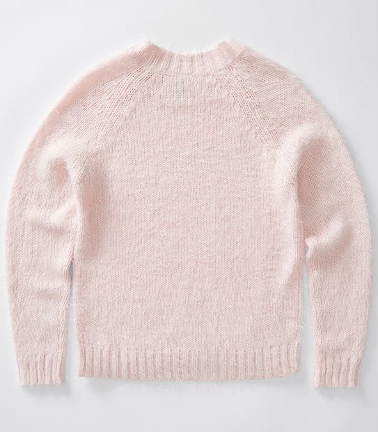 Funnel Neck Feather Knit Jumper