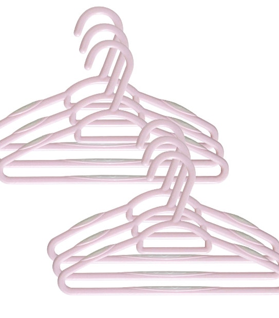 6 Pack Non Slip Baby Hangers - Pink