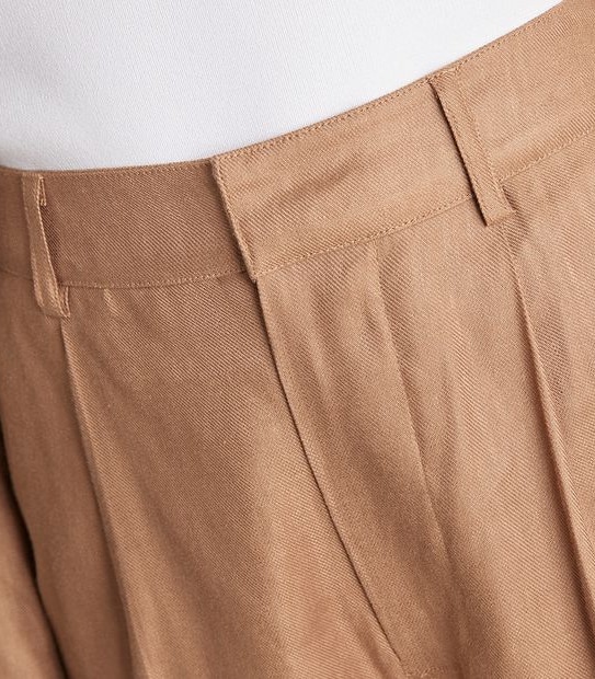 Preview Linen Blend Wide Leg Pants