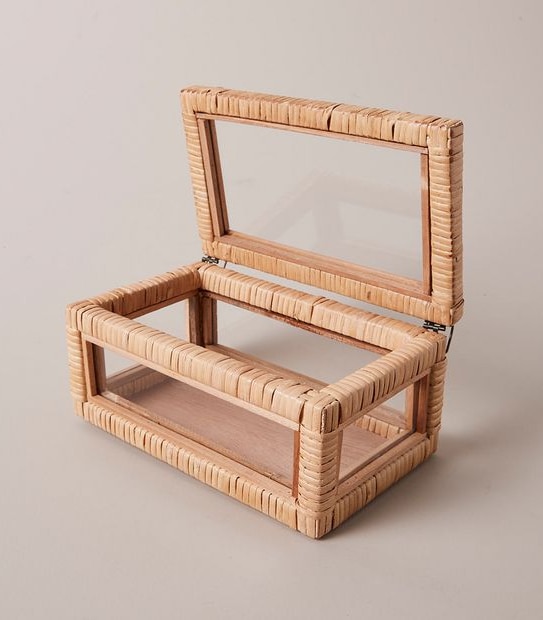 Rattan Jewellery Box