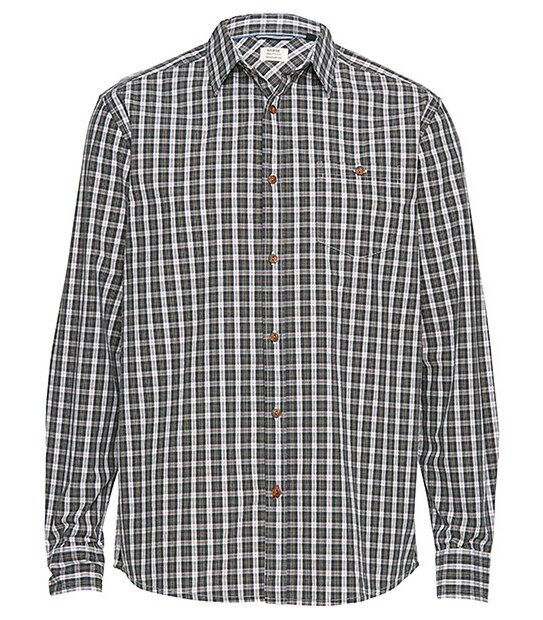 Long Sleeve Check Shirt - Black