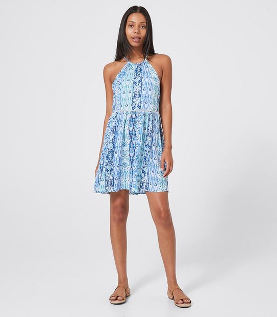 Piping Hot Halter Mini Dress