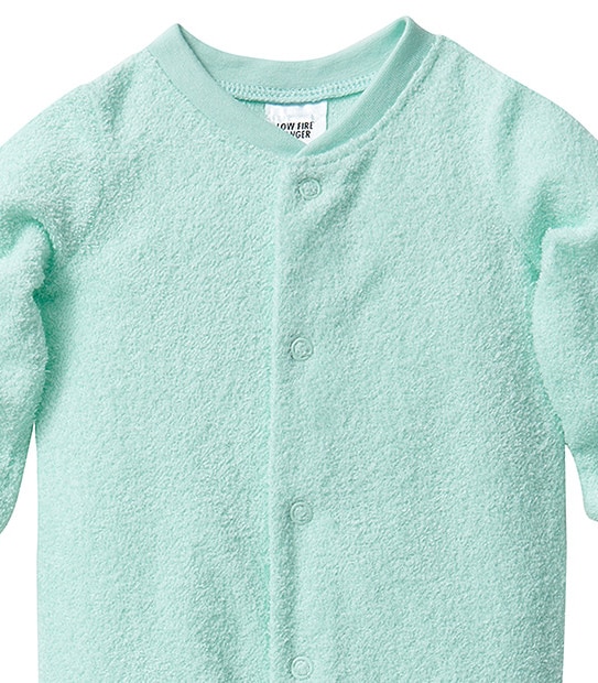 essentials Baby Stretch Terry Coverall - Green