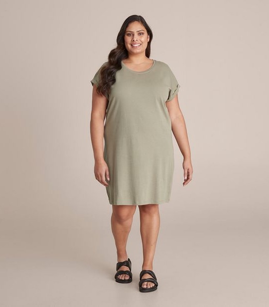 Curve Scoop Neck Jersey Dress Target Australia