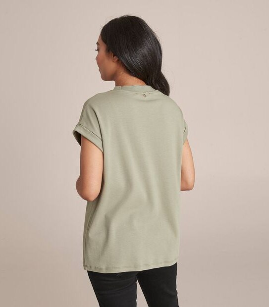 Dannii Minogue Petites Grown On Sleeve Neck Rib T-Shirt 3 of 6