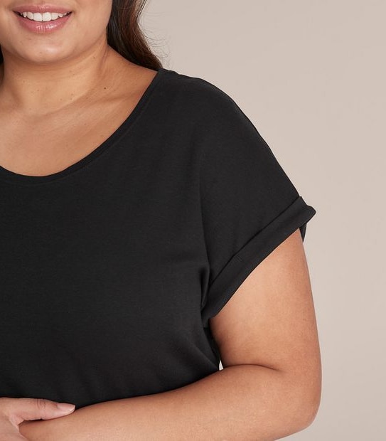 Curve Scoop Neck Jersey Dress