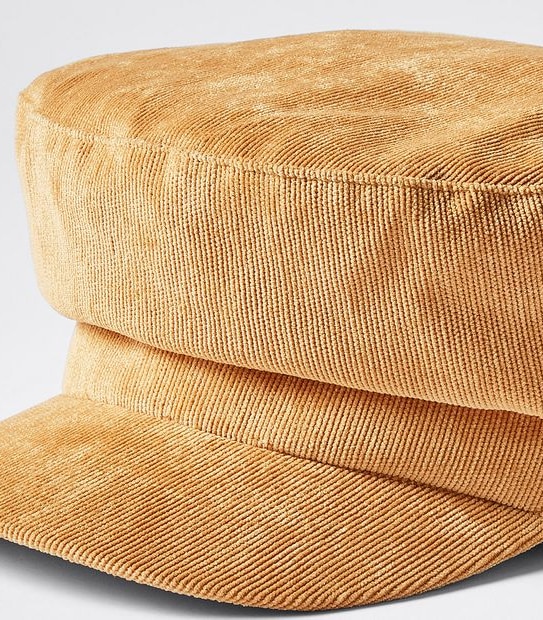Lily Loves Fine Cord Baker Boy Hat - Yellow