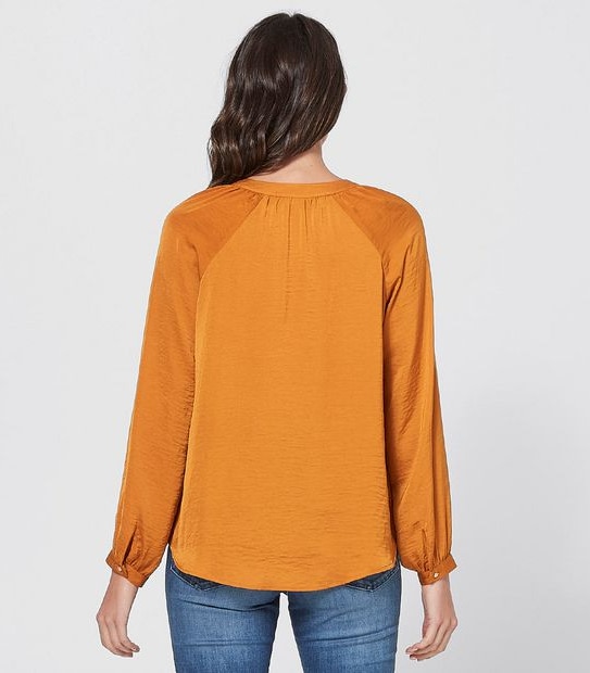 Peasant Blouse - Burnt Orange