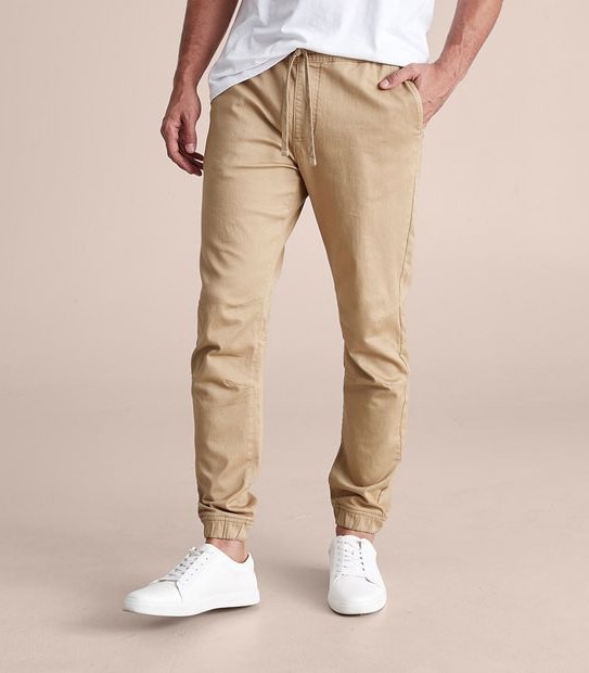 Knit Woven Jogger Pants