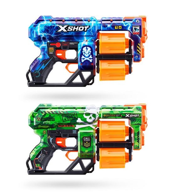 X-Shot Skins Dread Dart Blaster 2 Pack (48 Darts) by ZURU