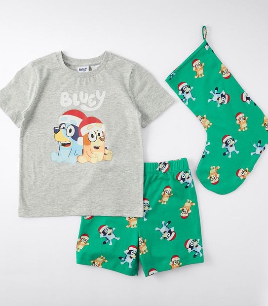 Bluey Christmas 3 Piece Pyjama Set - Sizes 1-8