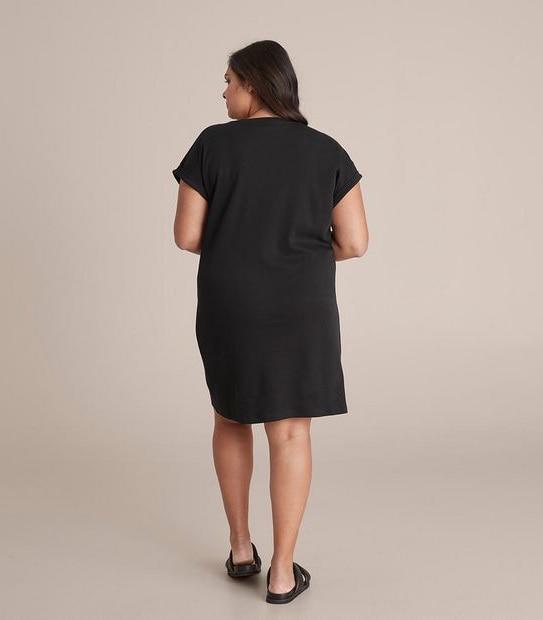 Curve Scoop Neck Jersey Dress